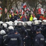 Farmers' protest in Warsaw.  There were losses with the police